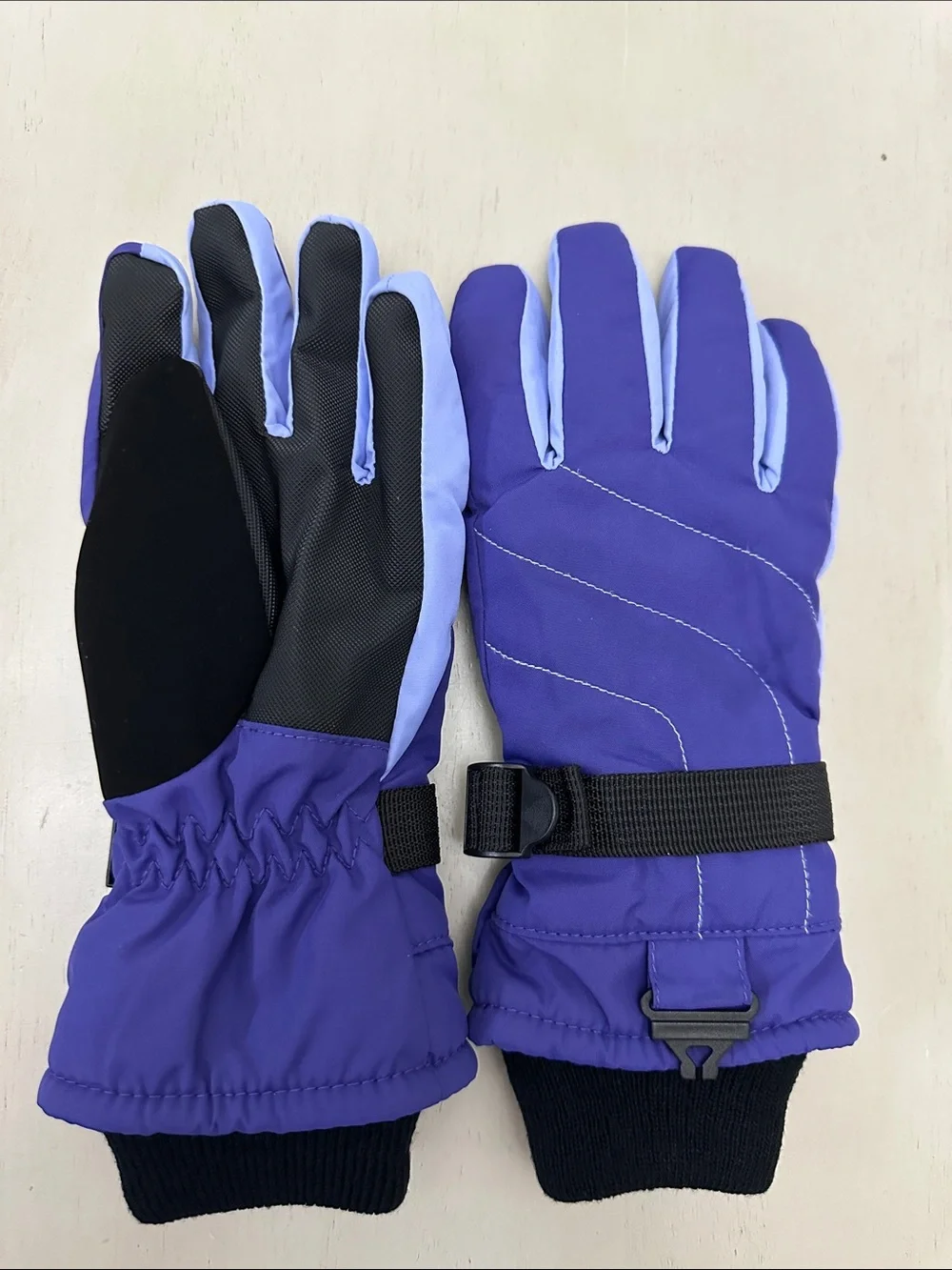 All In Motion Youth Purple Waterproof Insulated Snow Gloves Size 8-14